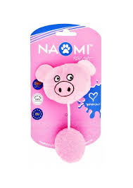 Naomi Pink Pig Plush Cat Toy