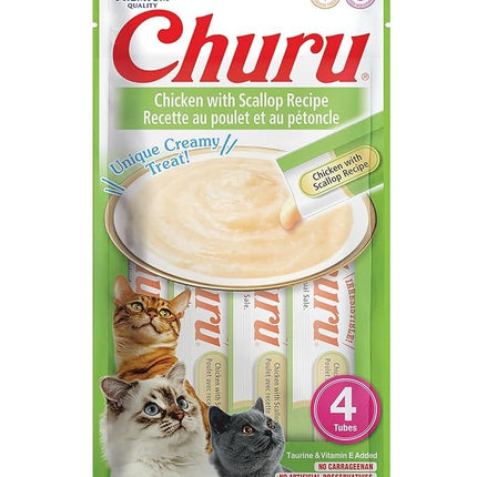 Inaba Cat Inaba Churro Cat Treats Harissa Chicken with Scallops 4 in 14 g