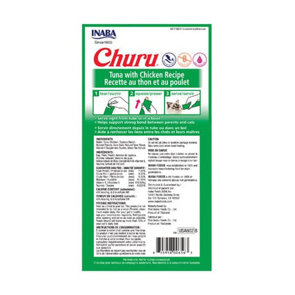 Inaba Cat Inaba Churu Creamy Cat Treats with Tuna & Chicken 4 in 14 gr