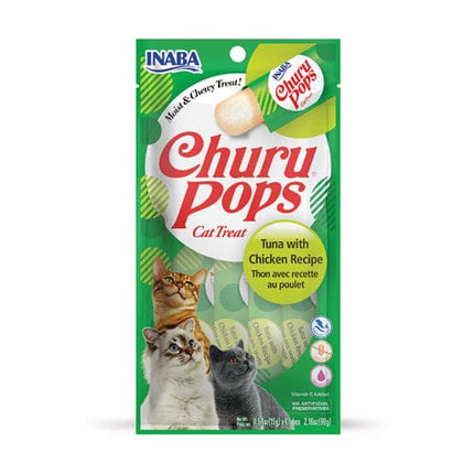 Inaba Cat Inaba Churu Pops Cat Treats with Tuna and Chicken 4 in 15 gr