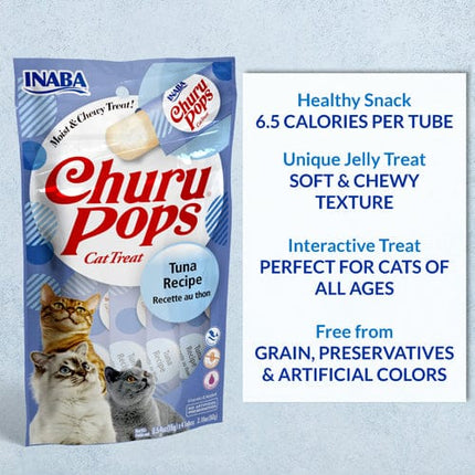Inaba Cat Inaba Churu Pops Cat Treats with Tuna and Chicken 4 in 15 gr