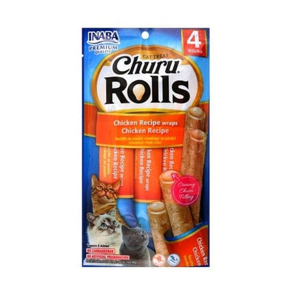 Inaba Cat Inaba Churu Rolls Cat Treats with Chicken 4 in 10 gr