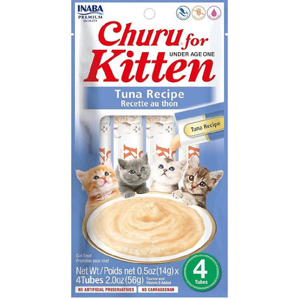 Inaba Cat Inaba Churu Skin and Coat Creamy tuna Treats for Kittens 4 in 14 gr