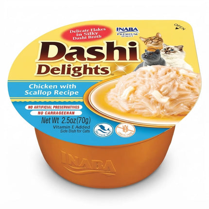 Inaba Cat Inaba Dashi Delights Cat Side Dish Chicken and Scallop Recipe 70g