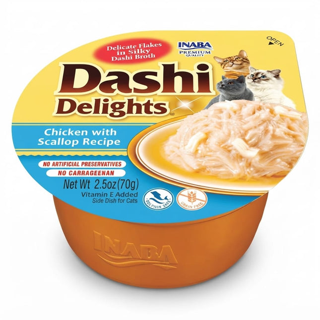 Inaba Cat Inaba Dashi Delights Cat Side Dish Chicken and Scallop Recipe 70g
