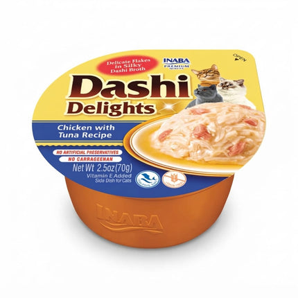 Inaba Cat Inaba Dashi Delights Cat Side Dish Chicken and Tuna Recipe 70g