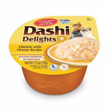Inaba Cat Inaba Dashi Delights Wet Cat Food Cup Chicken with Cheese 70g