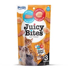 Inaba Cat Inaba Juicy Bites Cat Treats Fish and Clam Flavor 3 in 11.3 gr