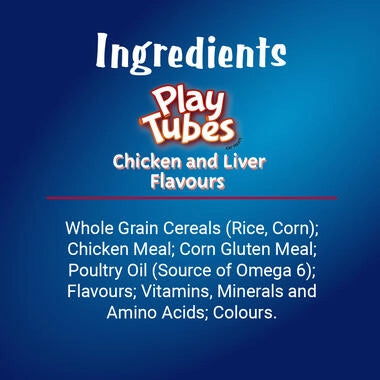 Purina Felix Play Tubes Cat Treats Chicken and Liver Flavor50 gr