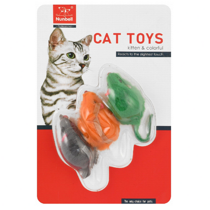 Nunbell Assorted Mouse Shaped Cat Teasing Toy