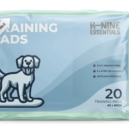 K-Nine Dog K-Nine Essentials Stickable Dog Training Pads 20 Pack 60x90cm  6 Layer Absorption