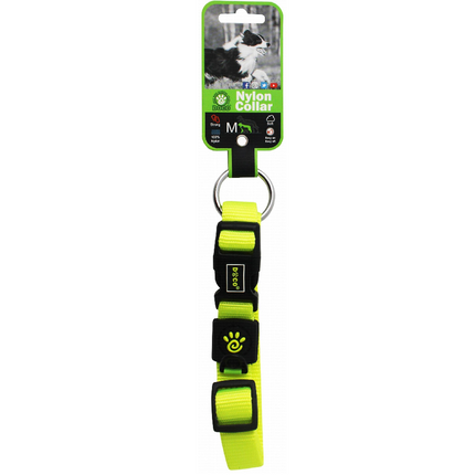 Doco Medium Lime Nylon Dog Collar with O-Ring 35 to 51 in 2 cm