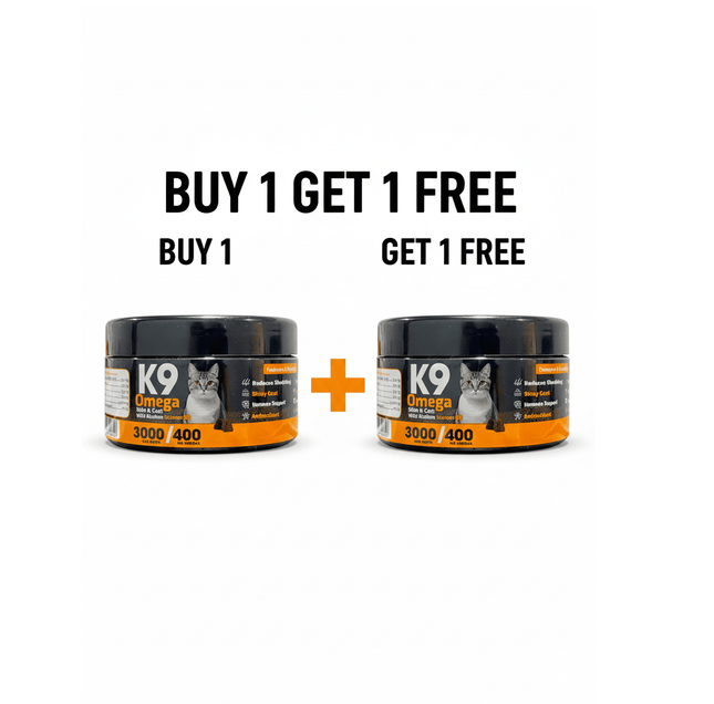 K9 Cat K9 Supplement For Cats omega skin and coat 60 Pcs buy One Get One Free