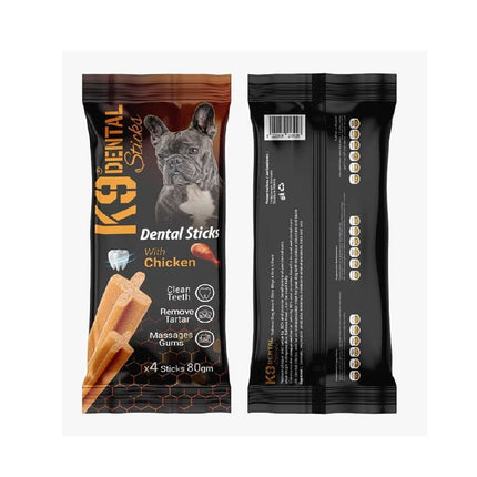 K9 Dog K9 Dental Stick Dog Treats with Chicken 4 Pcs 80 gr