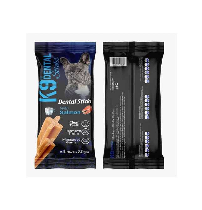 K9 Dog K9 Dental Stick Dog Treats with Salmon 4 Pcs 80 gr