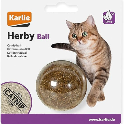 Karlie Cat Karlie Interactive Catnip Ball for Cats Natural Mint Scented Toy