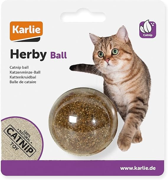 Karlie Cat Karlie Interactive Catnip Ball for Cats Natural Mint Scented Toy