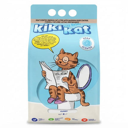 Kiki Kat Cat Kiki Kat White Bentonite Clumping Cat Litter Cleany 5 L