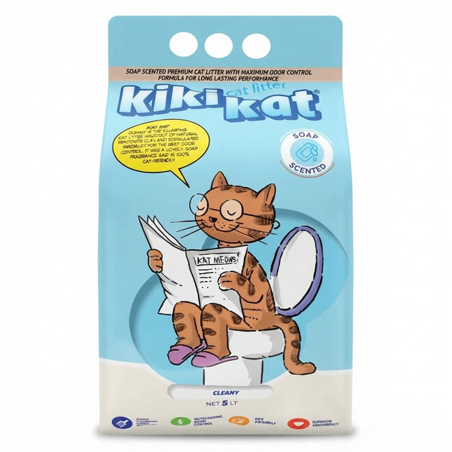 Kiki Kat Cat Kiki Kat White Bentonite Clumping Cat Litter Cleany 5 L