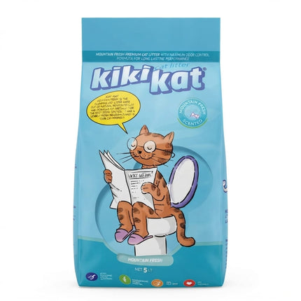 Kiki Kat Cat Kiki Kat White Bentonite Clumping Cat Litter Mountain Fresh 5 L