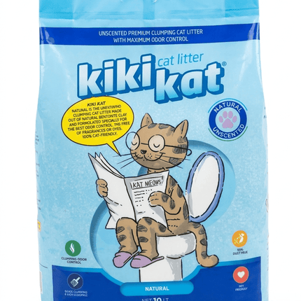 Kiki Kat Cat Kiki Kat White Bentonite Clumping Cat Litter Natural 10L