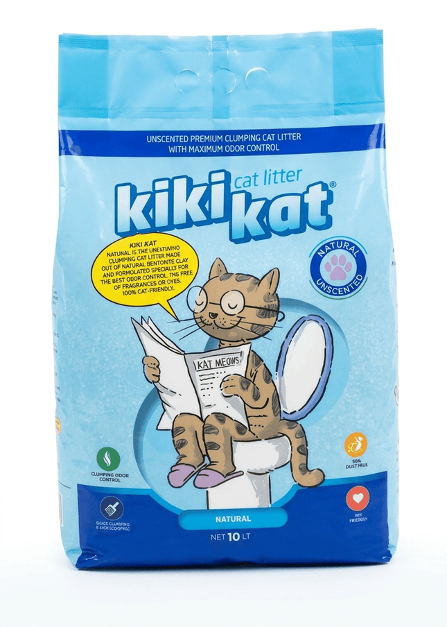 Kiki Kat Cat Kiki Kat White Bentonite Clumping Cat Litter Natural 10L