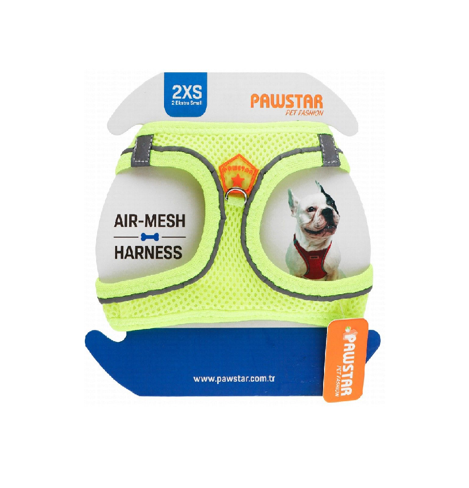 حزام كلب Pawstar 2XS Neon Blue Air Mesh من 24 إلى 28 سم