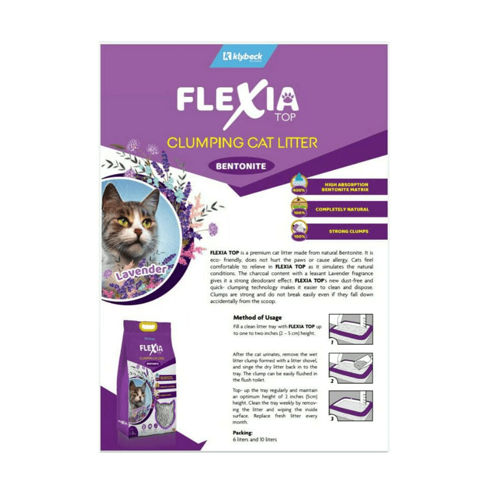 Flexia Clumping Cat Litter Lavender 6 L