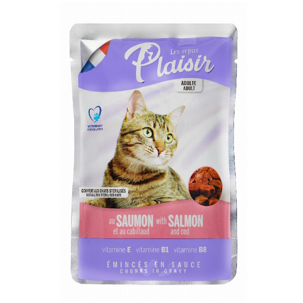 Les Repas Plaisir Wet Food with Salmon for Adult Cats 100 gr