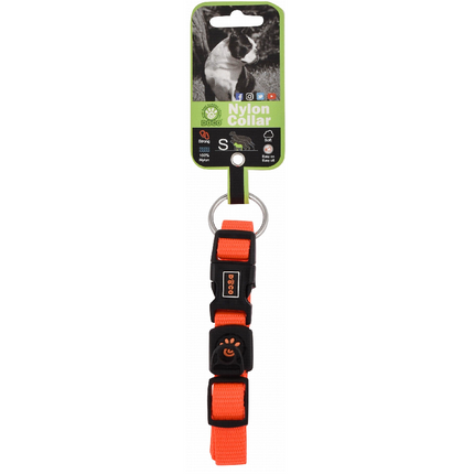 Doco Small orange Nylon Dog Collar 25 to 40 in 1.5cm