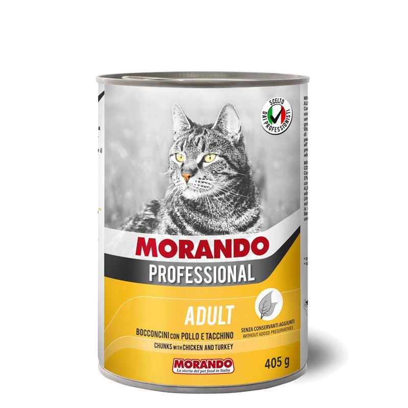 Morando Professional Wet Food Pate with Chicken and Turkey for Adult Cats 400 gr