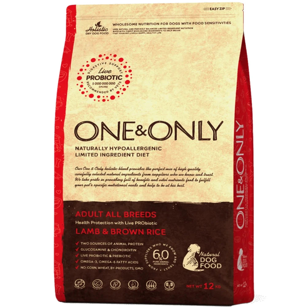 One And Only dry food for Adult Dogs with Lamb and rice 12 kg