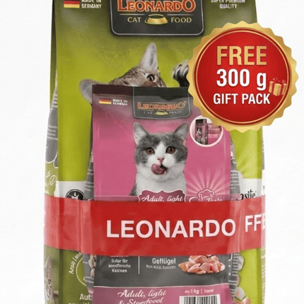 Leonardo Cat Leonardo Dry Food For Adult Cat GF With Poultry 1.8 kg And Free 300 g Gift Pack