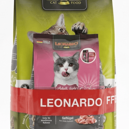 Leonardo Cat Leonardo Dry Food For Adult Cat GF With Poultry 1.8 kg And Free 300 g Gift Pack