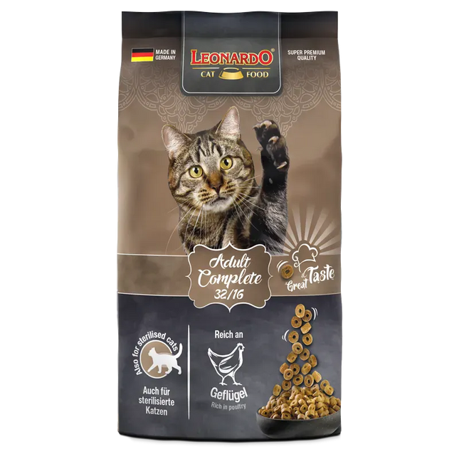 Leonardo Cat Leonardo Dry Food For Adult Cats Complete 32/16 With Poultry 1.8 kg