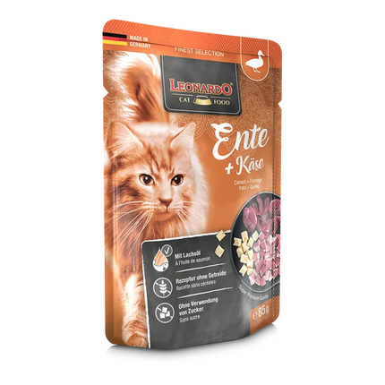 LEONARDO Cat Leonardo Wet Food Adult Cat with Duck and Cheese 85 gr