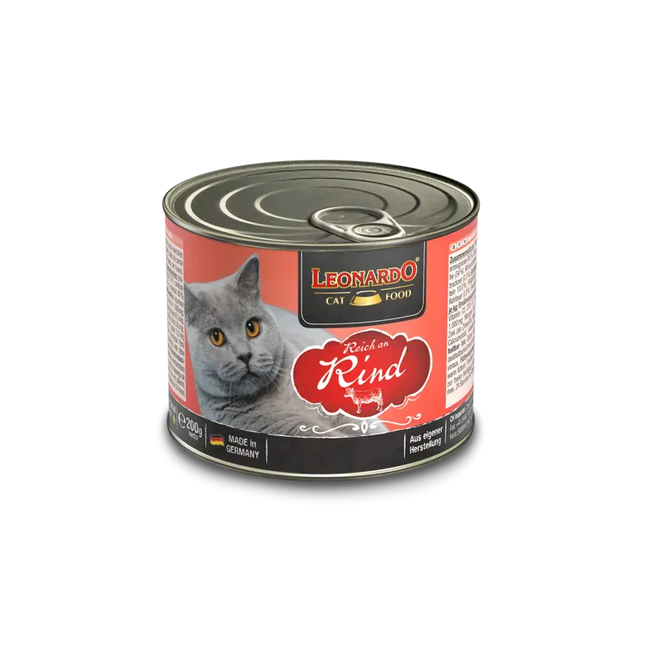 LEONARDO Cat Leonardo Wet Food Rich In Beef For Adult Cats 200 gr