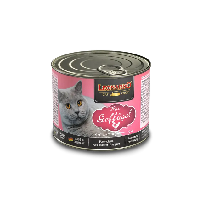 Leonardo Cat Leonardo Wet Food with Pure Poultry for Adult Cats 200 gr