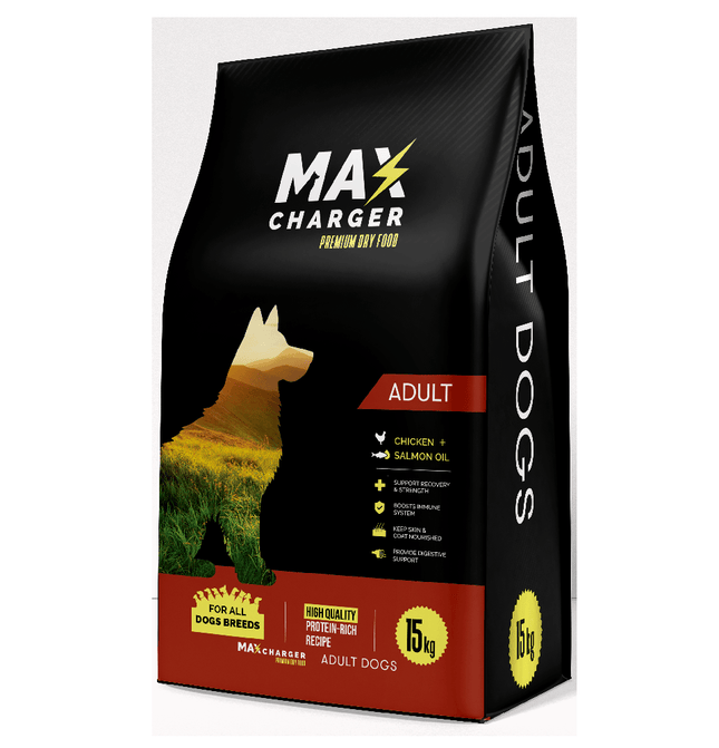 Max Charger Dog Max Charger dry food for Adult Dog Chicken and Salmon 15 Kg