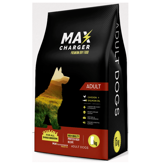 Max Charger Dog Max Charger dry food for Adult Dog Chicken and Salmon 3 Kg