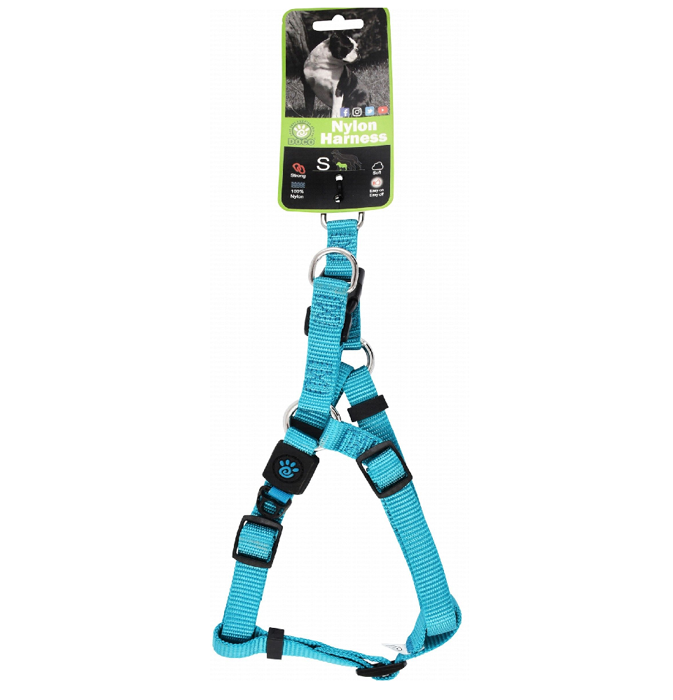 Doco Small turquoise Nylon Dog Harness 45to 63cm in 1.5