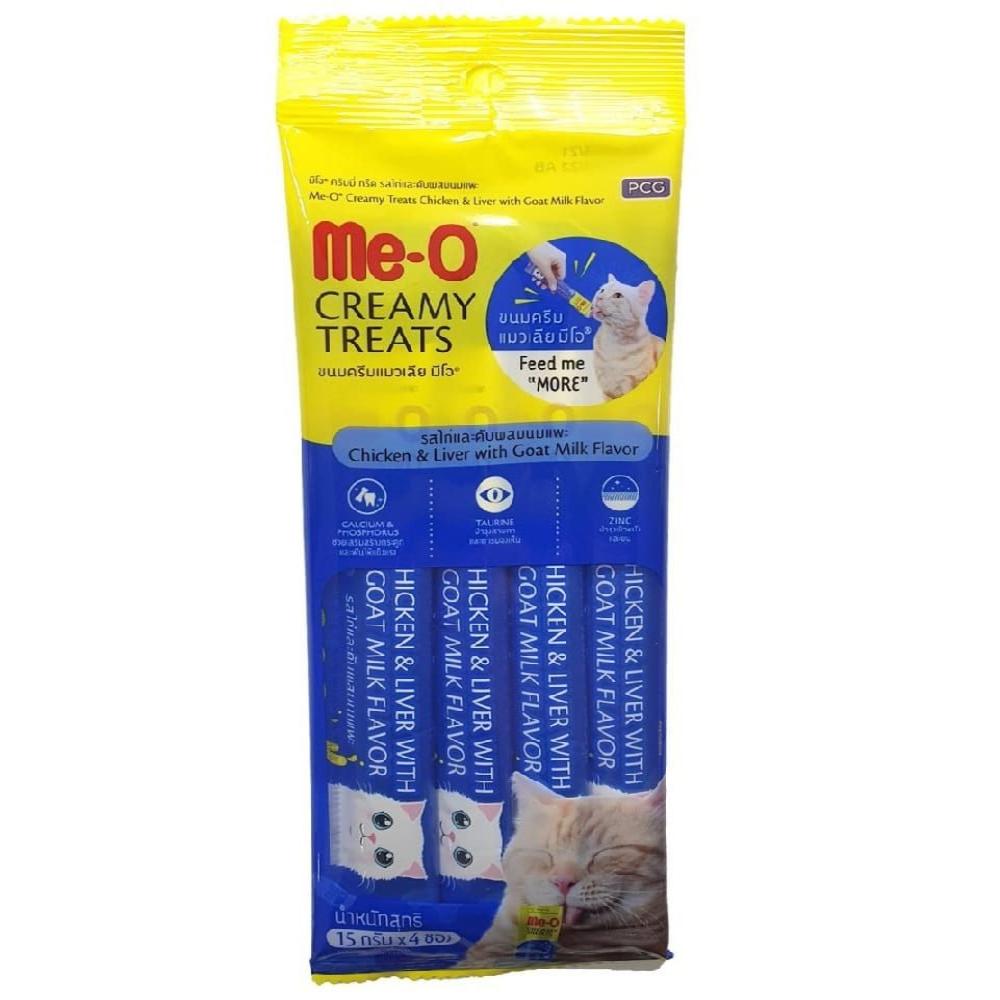 Me-o Creamy Cat Treat Chicken Liver and Goat Milk 60gm