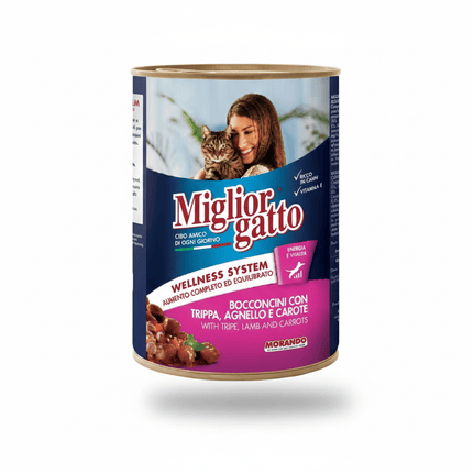 Miglior Cat Miglior Gatto  Chunks with Tripe Lamb and Carrots 400g