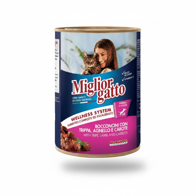 Miglior Cat Miglior Gatto  Chunks with Tripe Lamb and Carrots 400g