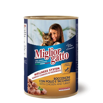 Miglior Cat Miglior Gatto Wet Cat Food with Chicken and Turkey 405 gr