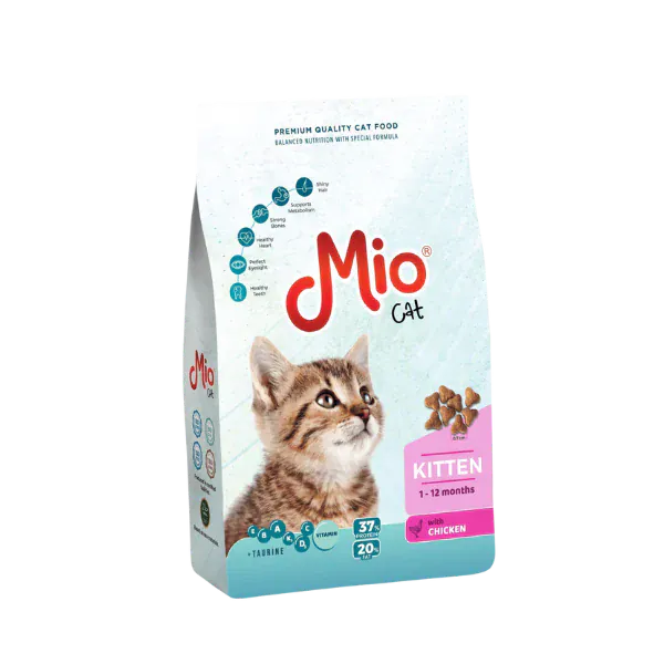 mio Cat Mio Dry Food with Chicken for Kitten Cats 1 kg