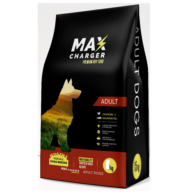 Max Charger dry food for Adult Dog Chicken and Salmon 450 gr