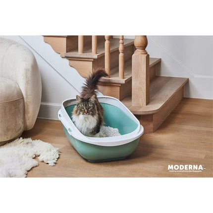 Moderna Cat Litter Moderna Mega Step  Cat Litter Tray with Rim