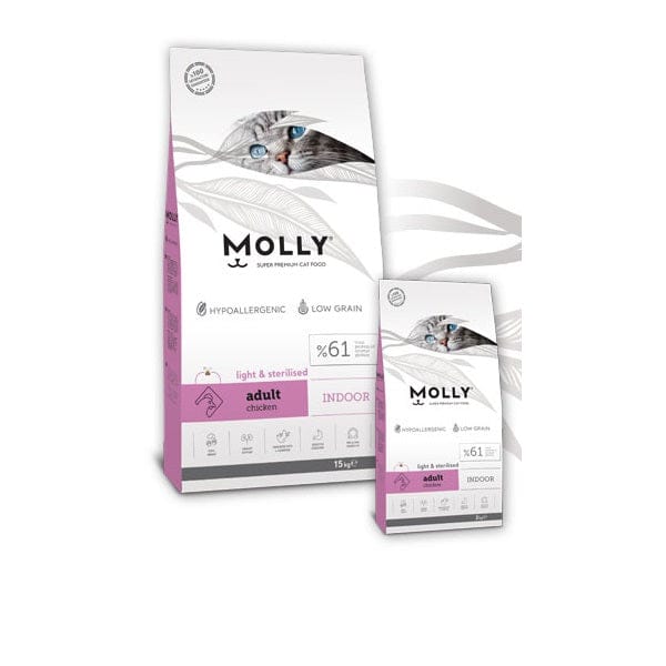Molly Cat Molly dry food INDOOR Light and Sterilised with Chicken for cat 2 kg