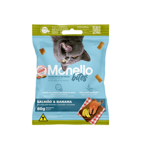 Monello Cat Monello treat Bites Healthy Skin And Coat with salmon 80g